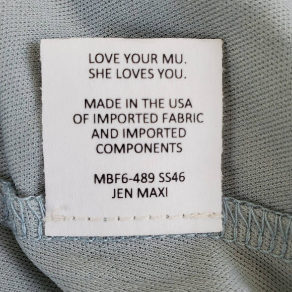 Show Me Your Mumu Jen Maxi Dress Silver Sage Crisp - Picture 14 of 15